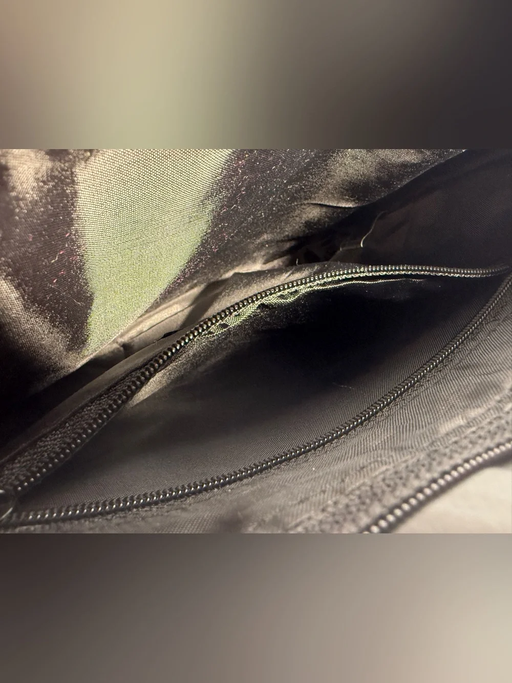 Yves Saint Laurent Black Satin Cosmetic Clutch